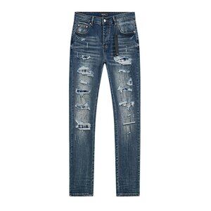 AMIRI Blue Distressed Men Jeans